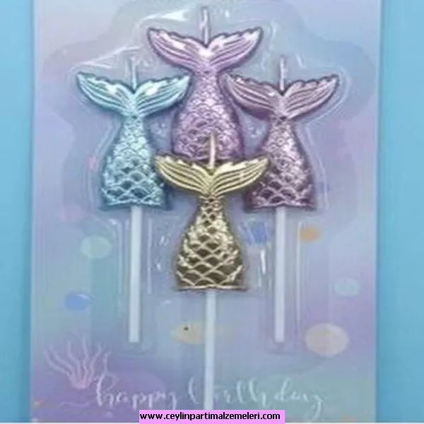 Denizkızı Temalı Kuyruk Mum